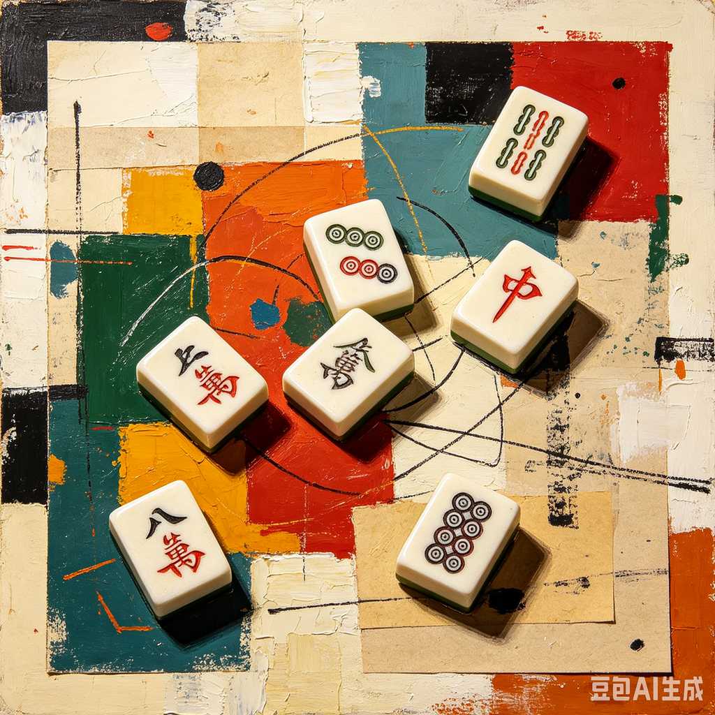 deep print mahjong set